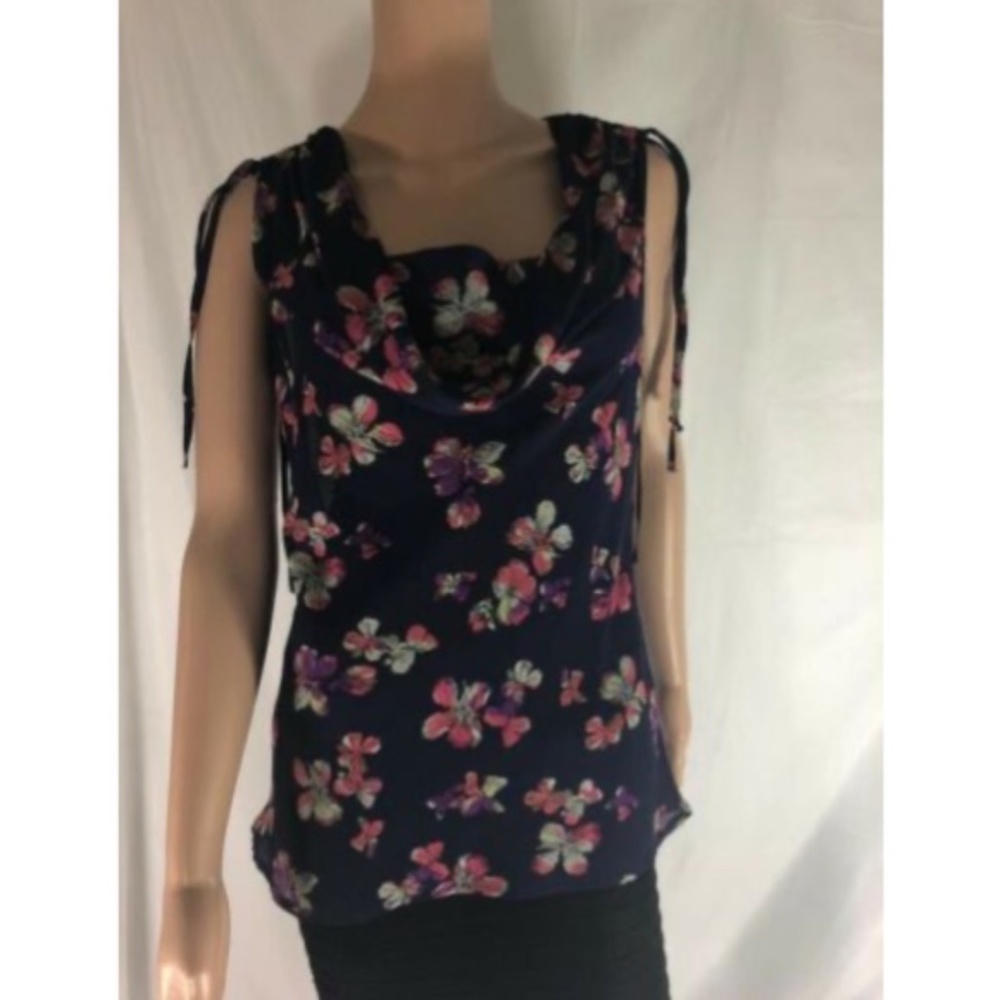Guess Women's Top Blouse Floral Sleeveles Size M